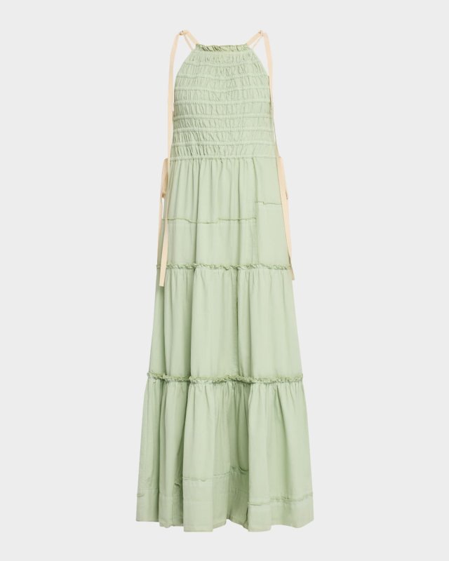 Sleeveless Smocked Maxi Dress